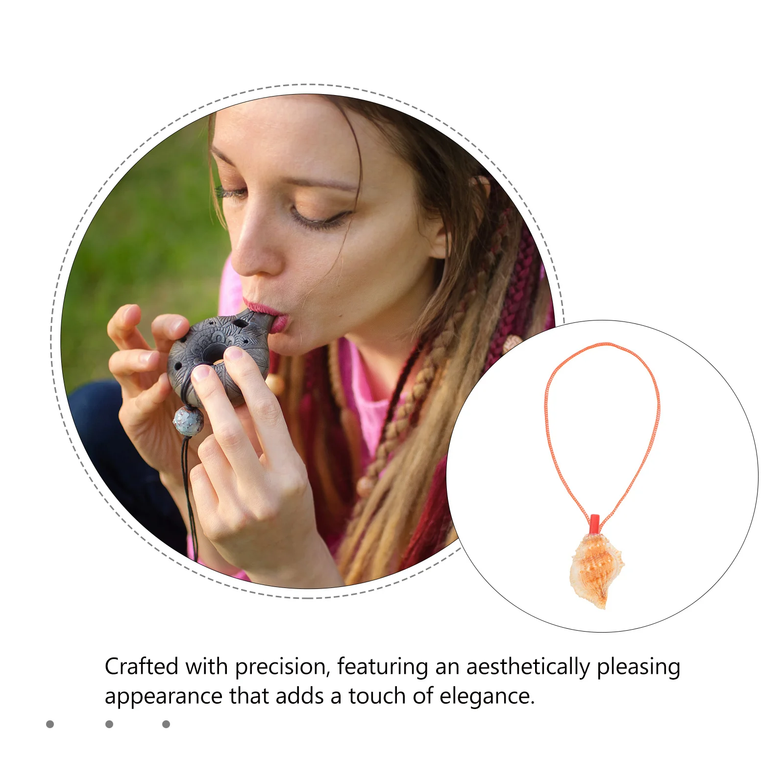 

Natural Conch For Loud Conch-Shaped Whistle With Lanyard Decorative Outdoor Training Whistle Party Favor Portable Wind