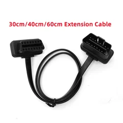 30/40/60CM piatto + sottile As Noodle 16 Pin presa OBD OBDII 16 Pin maschio a femmina Scanner per auto connettore cavo di prolunga OBD2