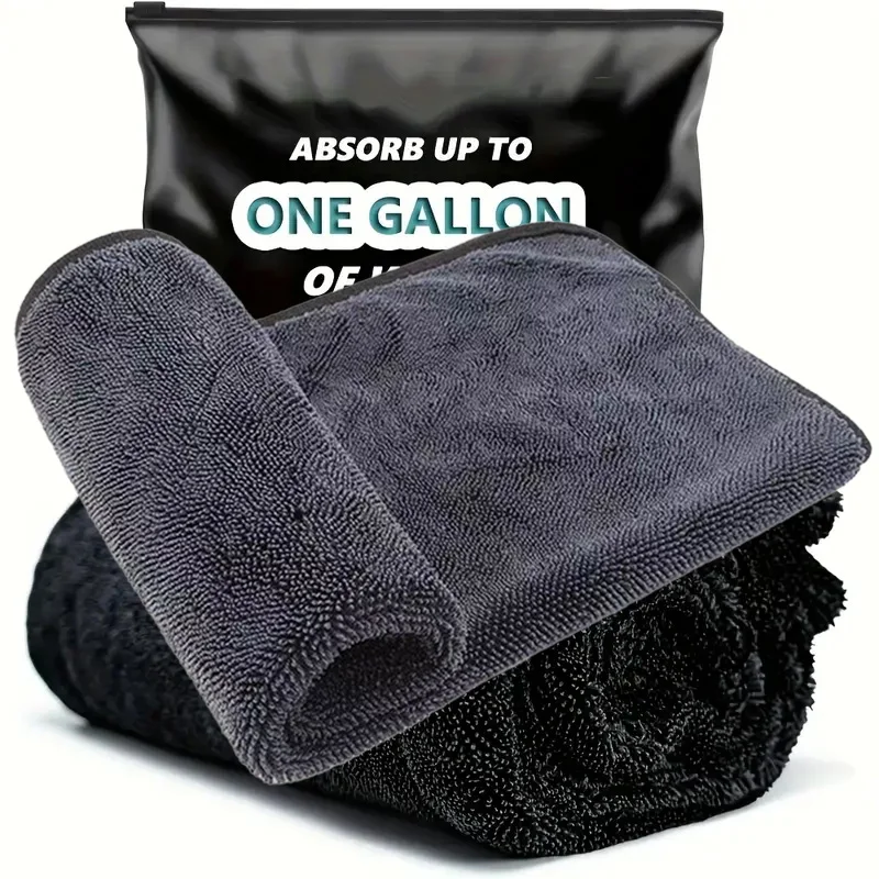 1/2/3/5 Car Cleaning Towels, Microfiber Car Towels, Vehicle Cleaning Cloths, Strong Water-Absorbing Car Glass Cleaning Towel Supplies