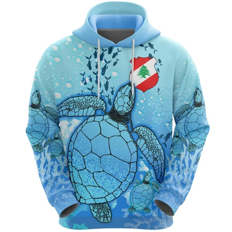 The Republic Of Lebanon Map Flag Graphic Sweatshirts National Emblem Cedrus Deodara Hoodies For Men Clothes Casual Women Hoody