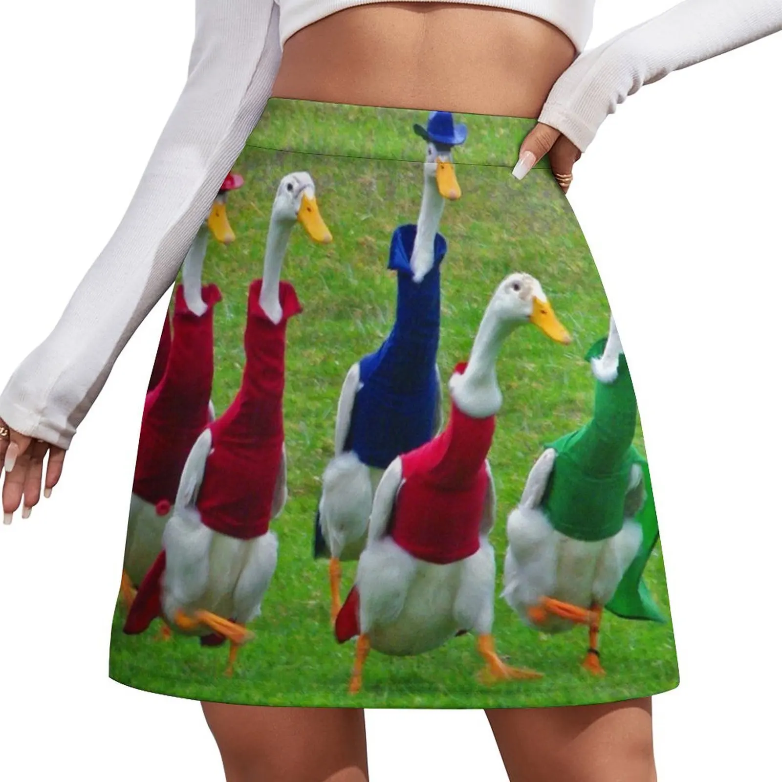 

Indian Runner ducks race at dog trials Mini Skirt elegant social women's skirts women's summer dress 2025 Mini Skirt