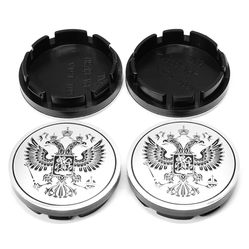 4pcs 56MM Car Styling Russian Eagle Shield Flag Car Wheel Center Hub Cap Auto Wheel Rim Hubcap Dust Cover Russia National Emblem