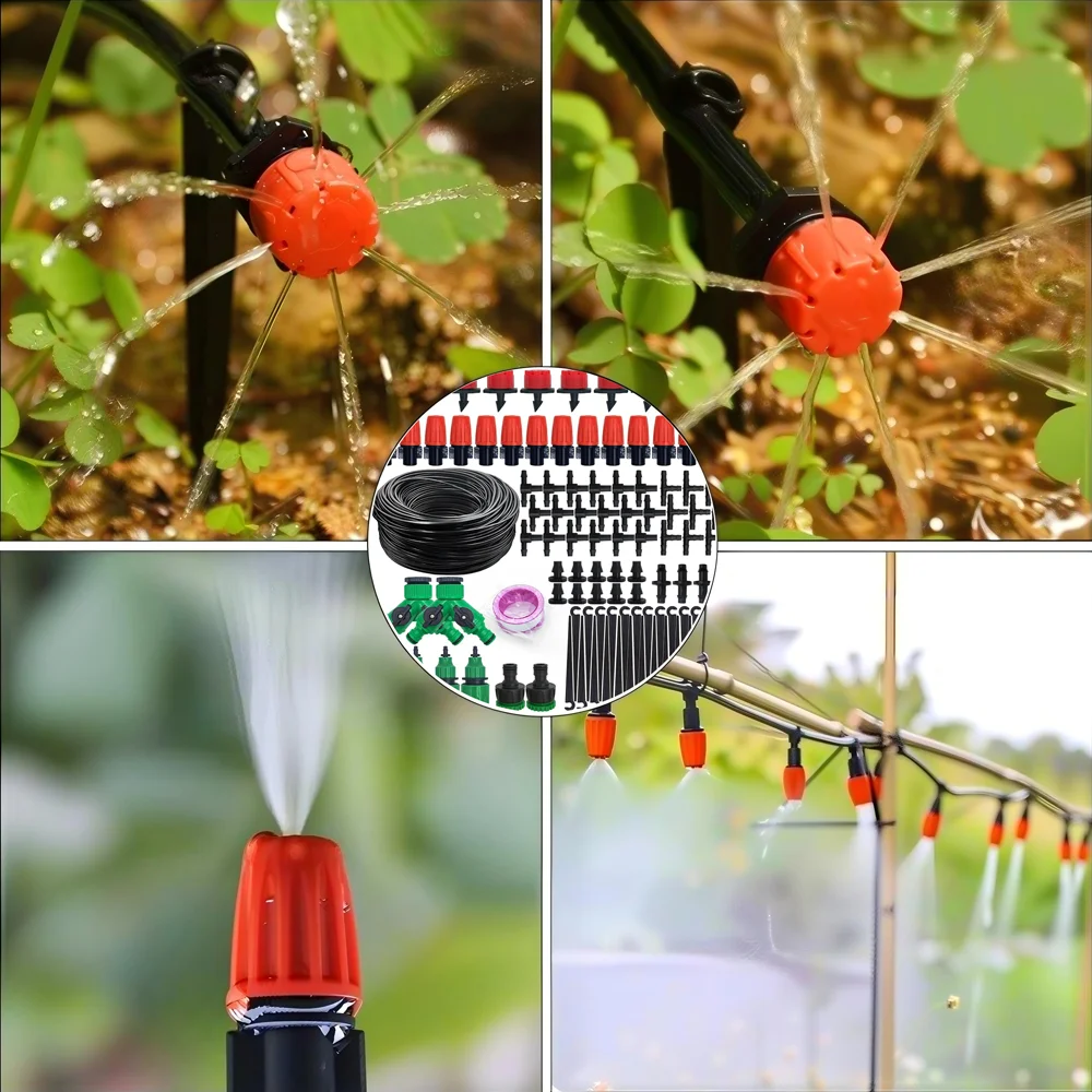 Irrigation System Garden Tools Drip Watering Kits Automatic Watering Hose with Adjustable Drippers Convenient Installtion