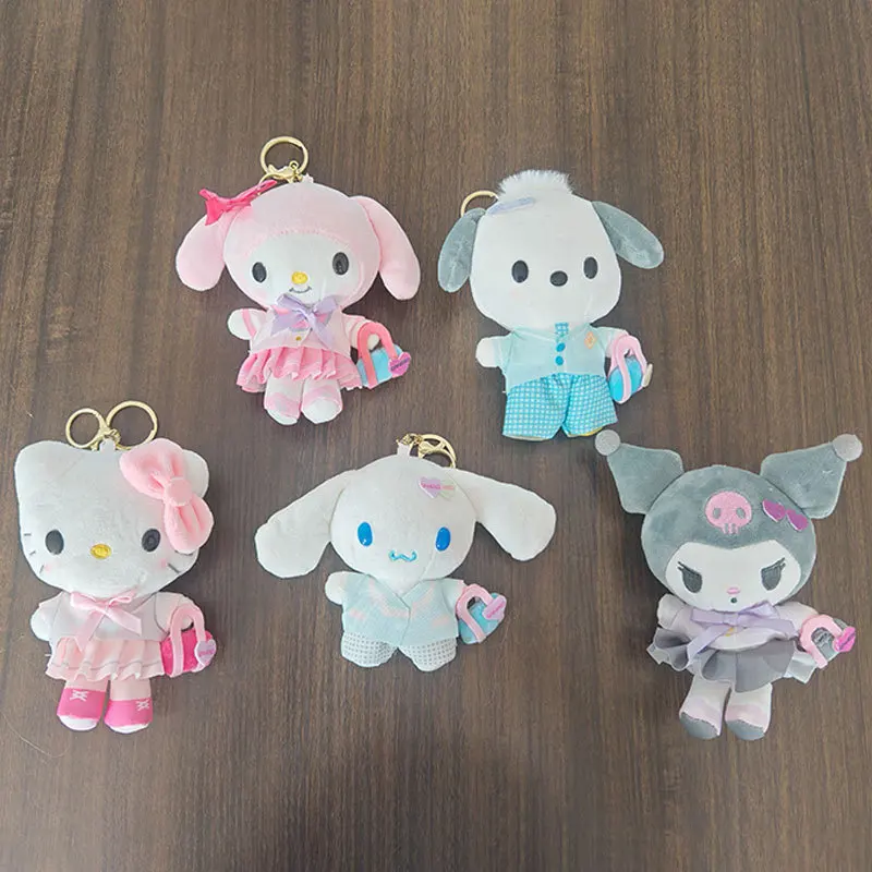 

Sanrio Kuromi Melody Pochacoo Cinnamoroll игрушки кулон милая кукла брелок для ключей Рождественский подарок