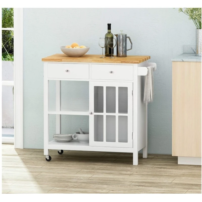 Stylish and simple storage storage dining table mobile side cabinet