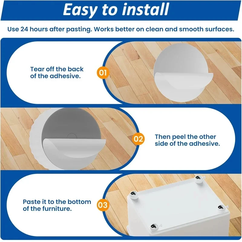 4 Unids/set 360 ° Ruedas Silenciosas De Rotación Para Muebles, Ruedas Universales Con Soporte De Carga, Ruedas Giratorias Autoa