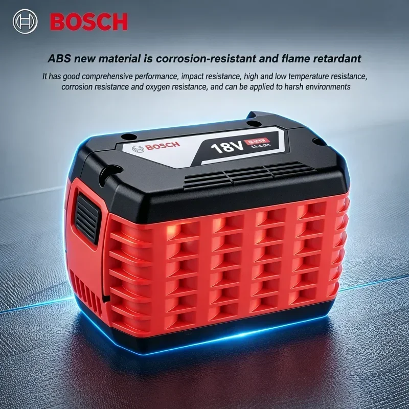Bosch 18V 5.0Ah Lithium Battery Shock Resistant Hard Shell Anti-drop Design for Daily Heavy Working Conditions
