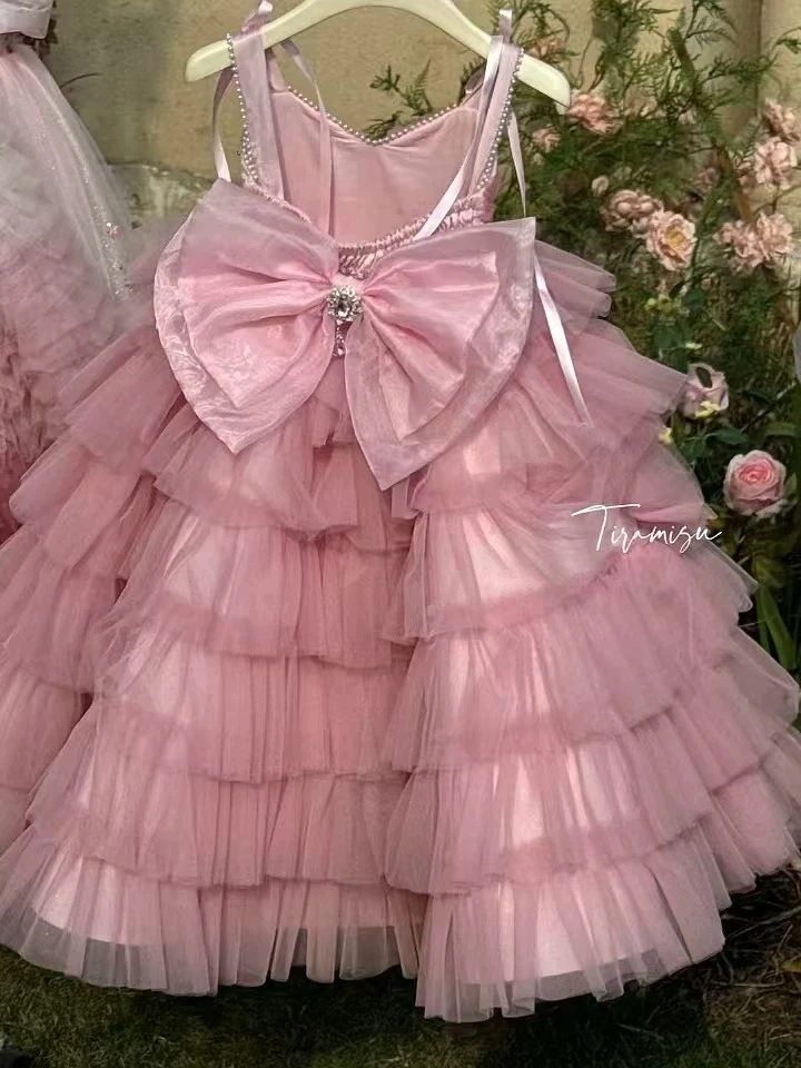 Girls Dress 2026 Spring and Summer New Childrens Clothes Girls Baby Sweet and Beautiful High Sense of Condole Princess Dress