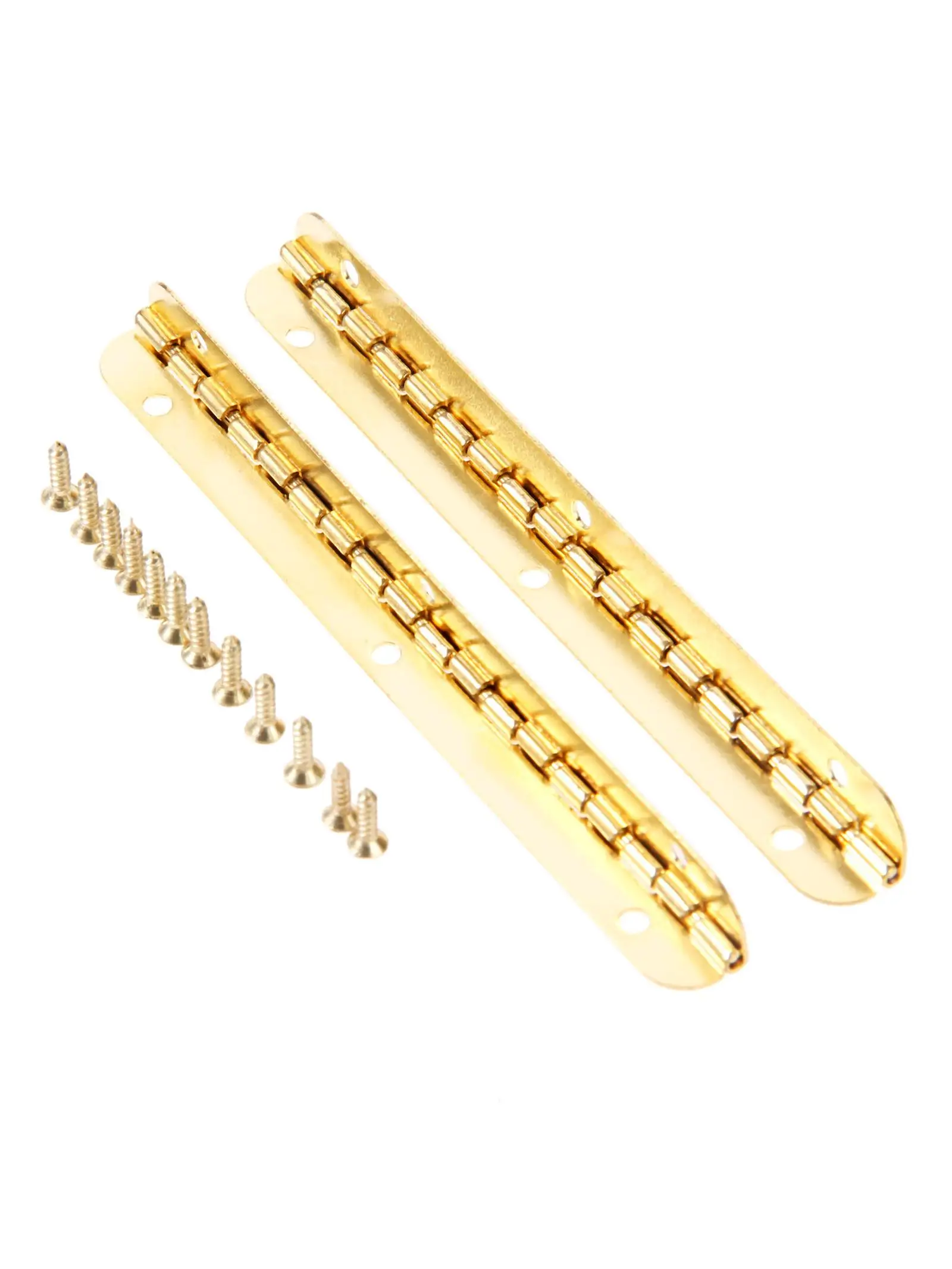 2 sztuk/partia złote metalowe zawiasy 100m * 9mm Mini długie złote zawiasy sprzęt meblowy szafka pudełko z biżuterią drewniana obudowa antyczne Vintage — zdjęcie 2
