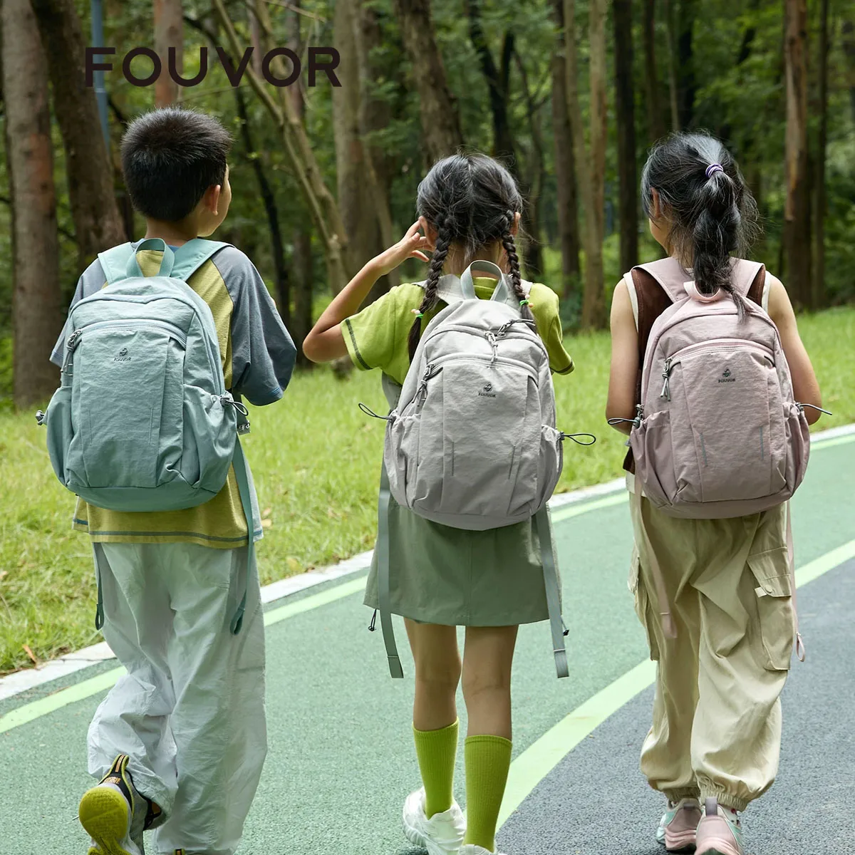FOUVOR Girls Outdoor Backpack Parent-child Ultra-light Oxford Cloth Travel Small Backpack Sports Kids School Bag 3073-01 3073-13