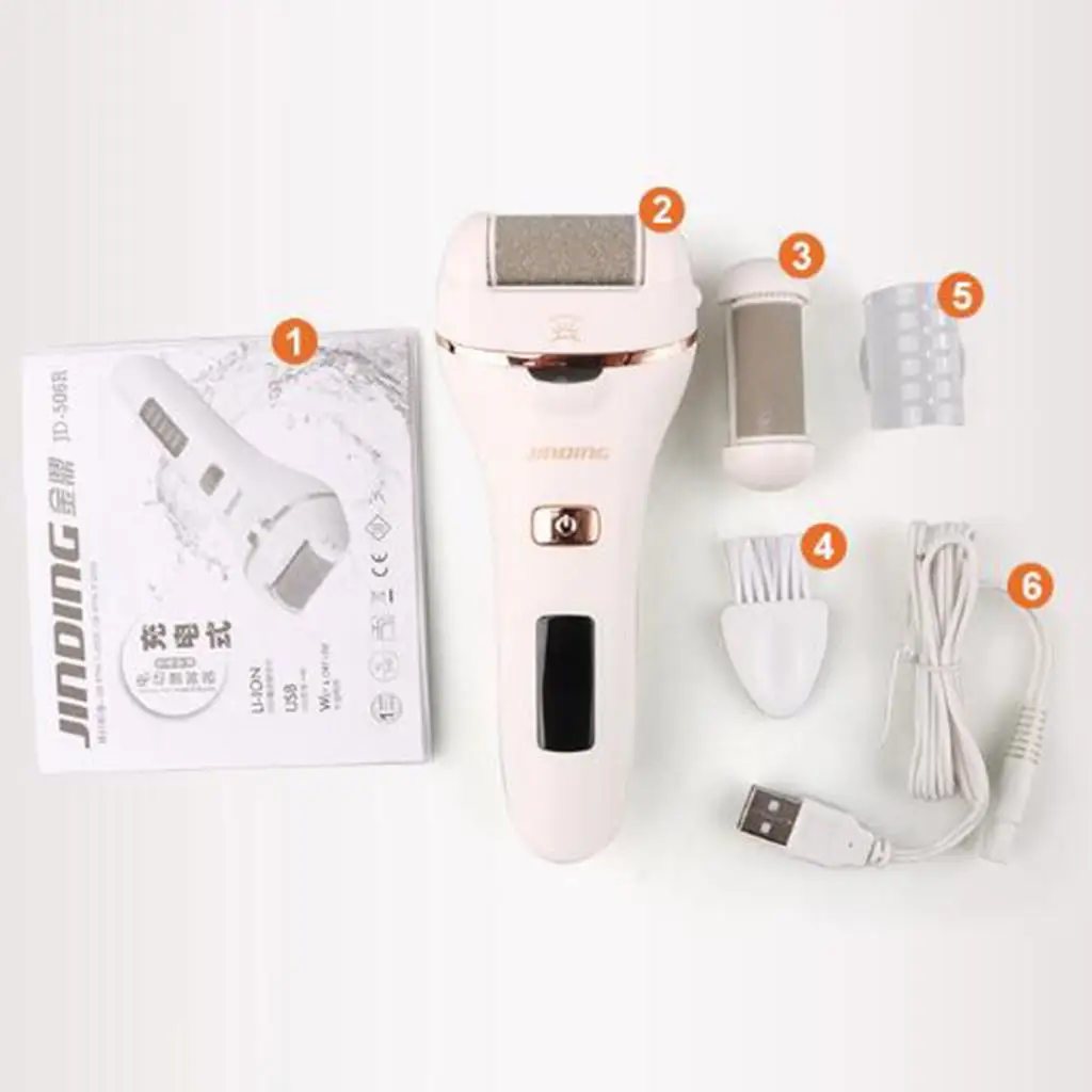 Electronic Foot File Detachable Grinding Head Callus Remover Pedicure Device for Feet Hands Dead Skin Care Tool