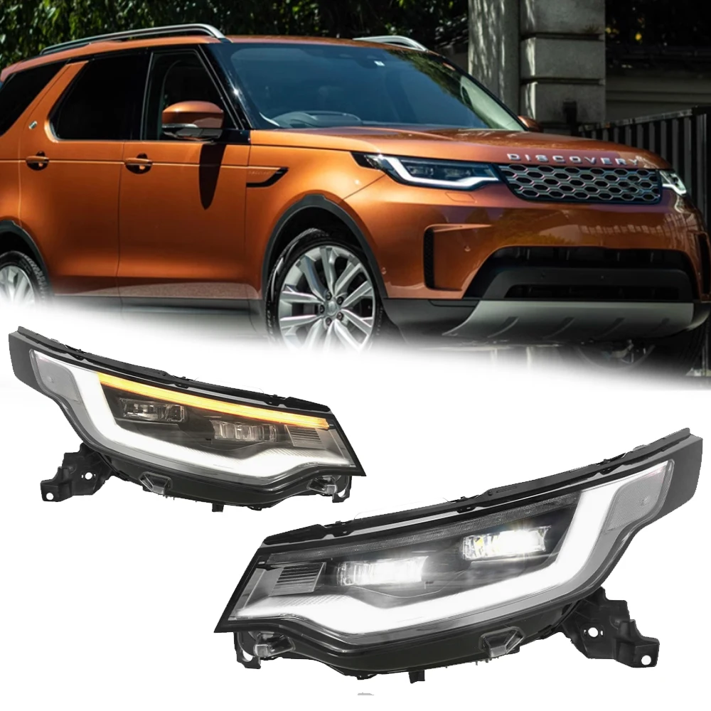 

Поп светодиодные фары для Land Rover Discovry 5 17-20, новый стиль, светодиодные DRL, автомобильные фары в сборе, аксессуары для сигнала, модифицированная лампа