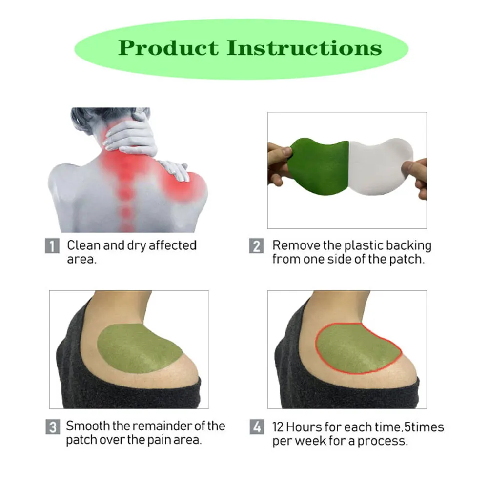 24 Stück Schulter Hot Packs Patch Rehabilitation Pflege Aufkleber für Büroangestellte & mittleren Alters & ältere Menschen B0010