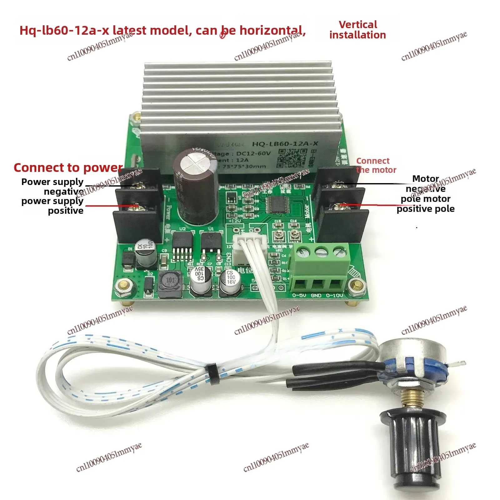 Upgraded DC12-60V wide voltage PWM pulse width DC brushed motor governor