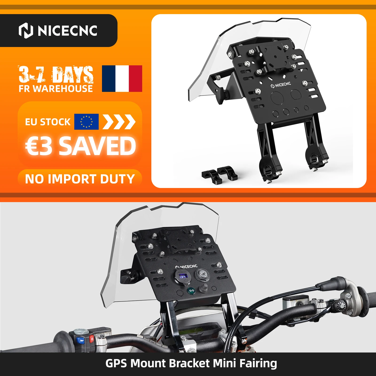 (EU-Lager) Für KTM 690 Enduro R 690 SMC R 2008-2024 GPS-Halterung Mini-Verkleidungs-Kit Für Husqvarna 701 Enduro GasGas SM/ES 700