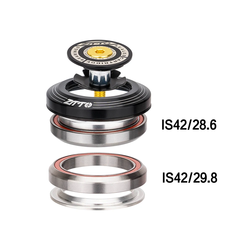 ZTTO MTB Rennrad CNC Headset 1 1/8"-1 1/2" abgedichtetes Lager 1,5 konisch 28,6 gerades Rohr Fahrradgabel internes Lenklager – Detail 13