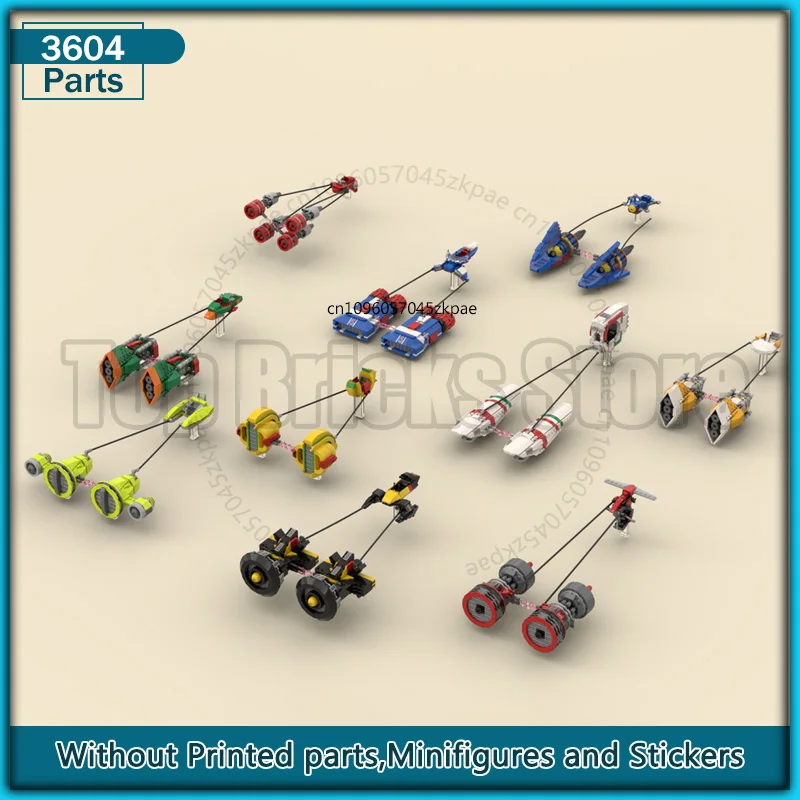 

UCS Podracer Bundle Космический корабль MOC Строительный блок Оригинальность Сборка Кирпичи Технология Игрушки Рождественские подарки Наборы моделей 3604 шт.