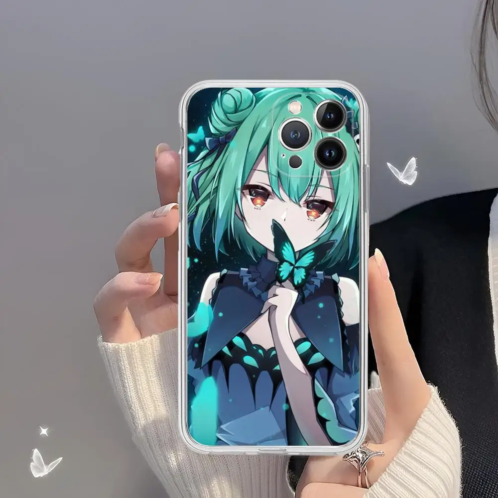 Uruha Rushia Hololive Anime Phone Case For IPhone 15 14 13 12 Mini 11 Pro XS Max X XR SE 6 7 8 Plus Soft Silicone Cover