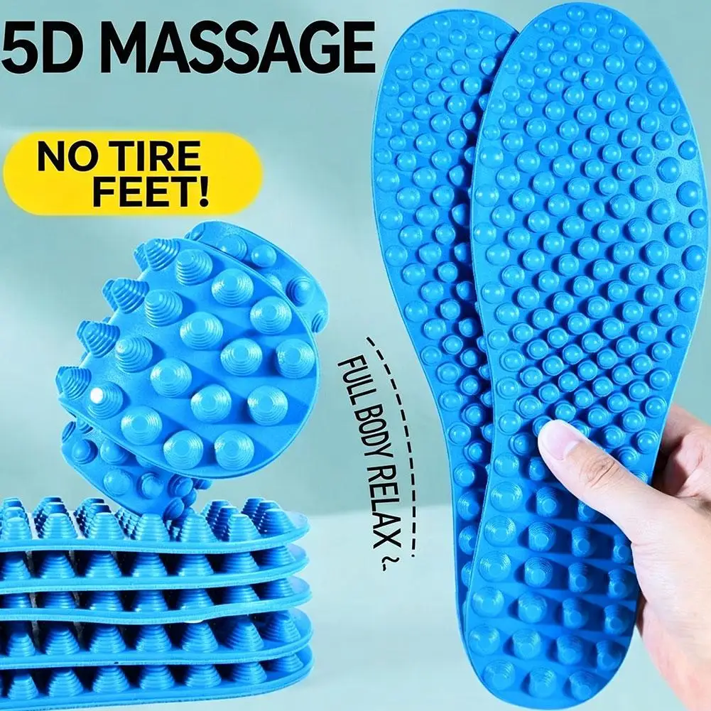 1 Pair Finger Pressure Board Massage Insole Relieve Foot Fatigue Shoes Insoles Men Woman Shoe Pads Soft Sports Casual Shoes Pad
