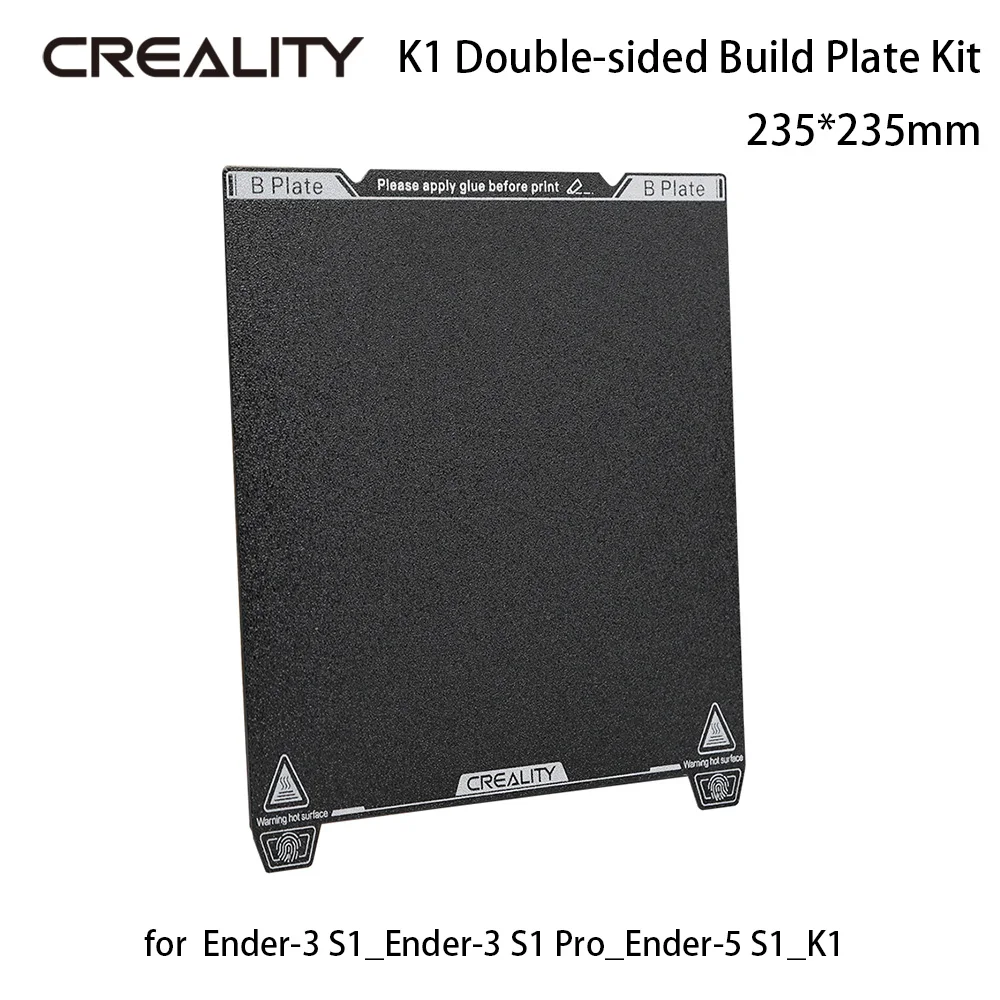 CREALITY Double-sided Build Plate Kit 235*235mm Strong Adhesion Excellent Flatness for Ender-3 S1_Ender-3 S1 Pro_Ender-5 S1