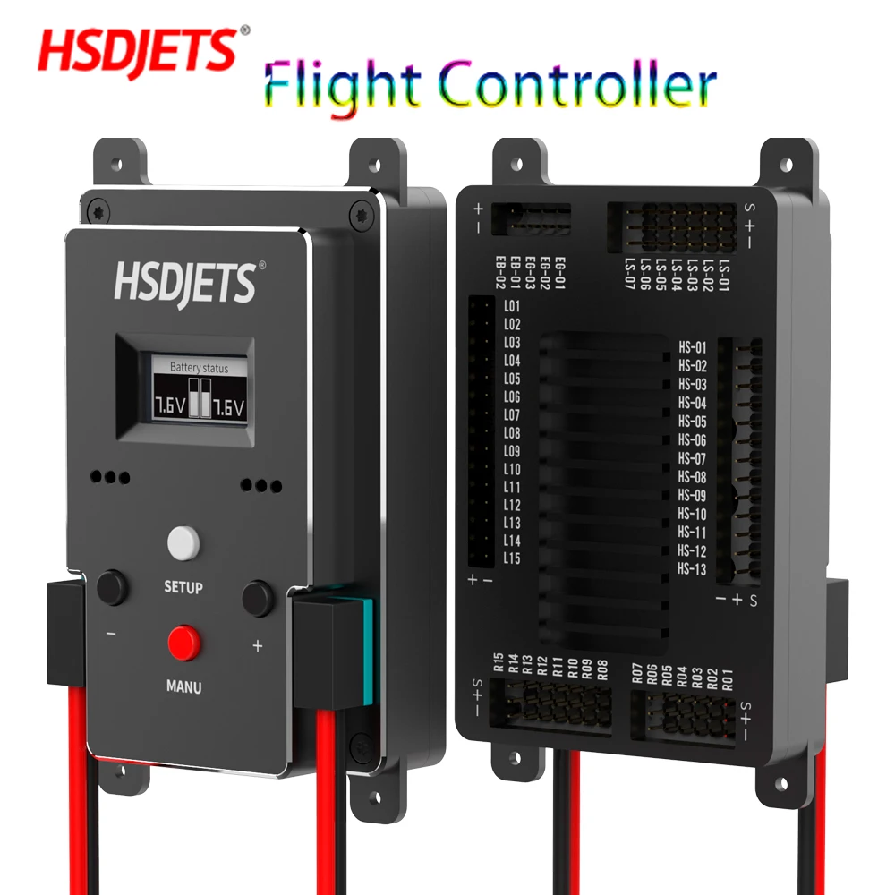 HSDJETS MFC-2085pro Multi Function Flight Controller Board System Supports 20 Servo Motors Dual Power Supply Dual S-BUS Bus Inte