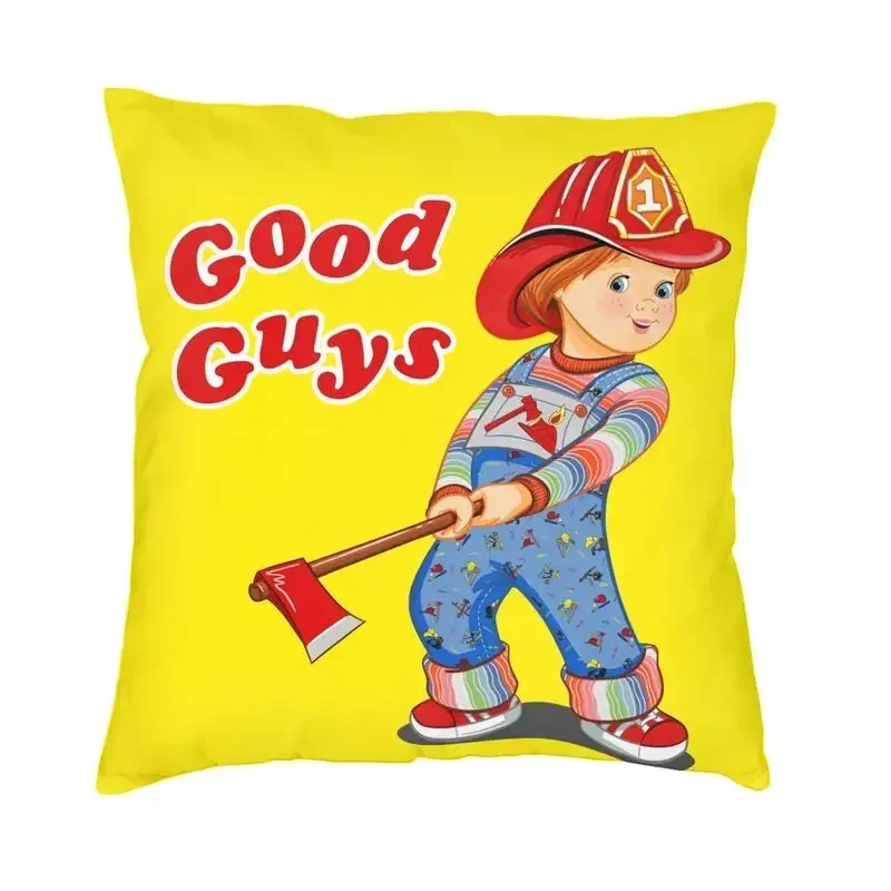 Good Guys Carpenter Cushion Cover Sofa Living Room Cartoon Child\'s Play Chucky Doll Square Pillow Cover 45x45cm