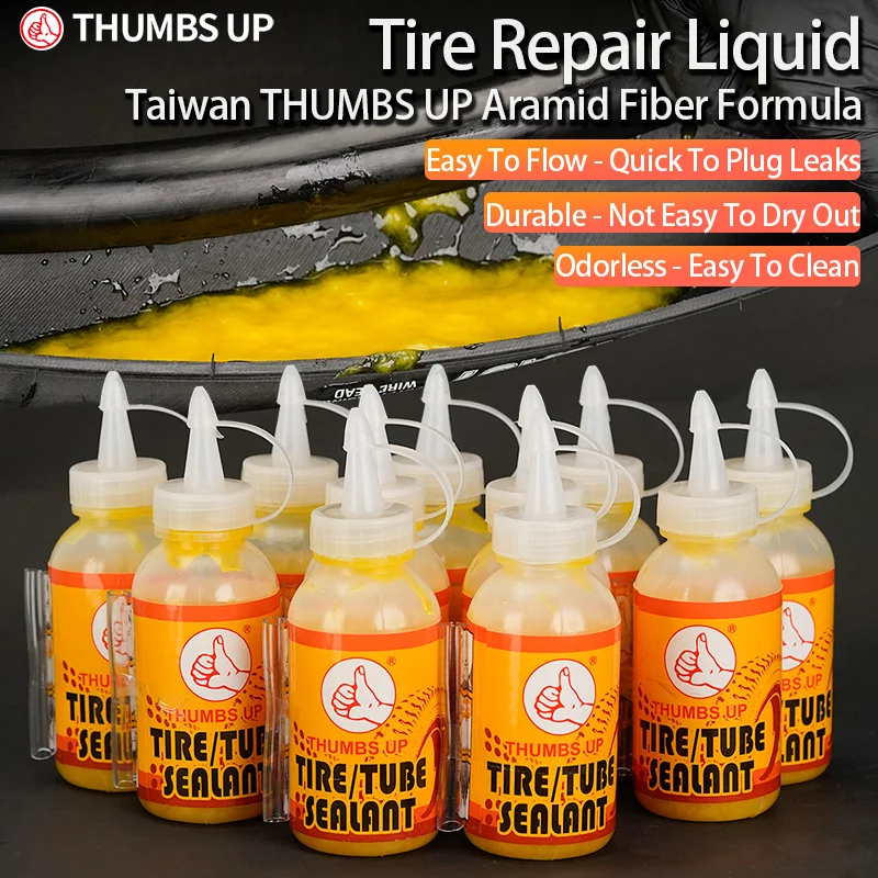 THUMBS UP 100ml Tire Fluid MTB Bike Tire Sealant Machine Puncture Sealant Bicycle Tire Repair Fluidel Electric Bike/Motorcycle