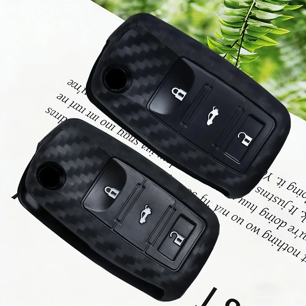 Silicone Carbon Car Key Case Cover for VW Volkswagen Polo Tiguan Passat B5 B6 B7 Golf 4 5 6 MK4 MK6 Jetta Skoda Octavia Seat