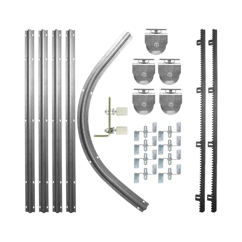 

Steel Curving Track Complete Sliding Gate Hardware Kit For Turning Door