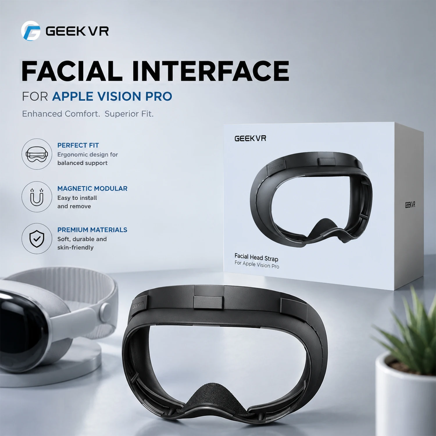 GEEKVR Face Cover for Apple Vision Pro Light Seal Replacement