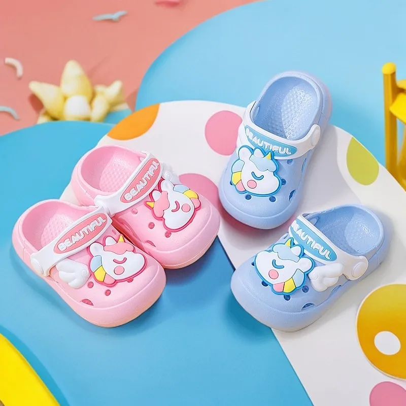 

Летние детские сабо 2026 для мальчиков и девочек, пляжные сандалии, легкие дышащие милые шлепанцы для малышей