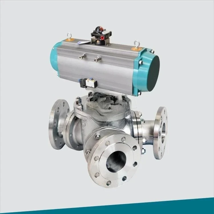 304 pneumatic plate type three-way directional valve