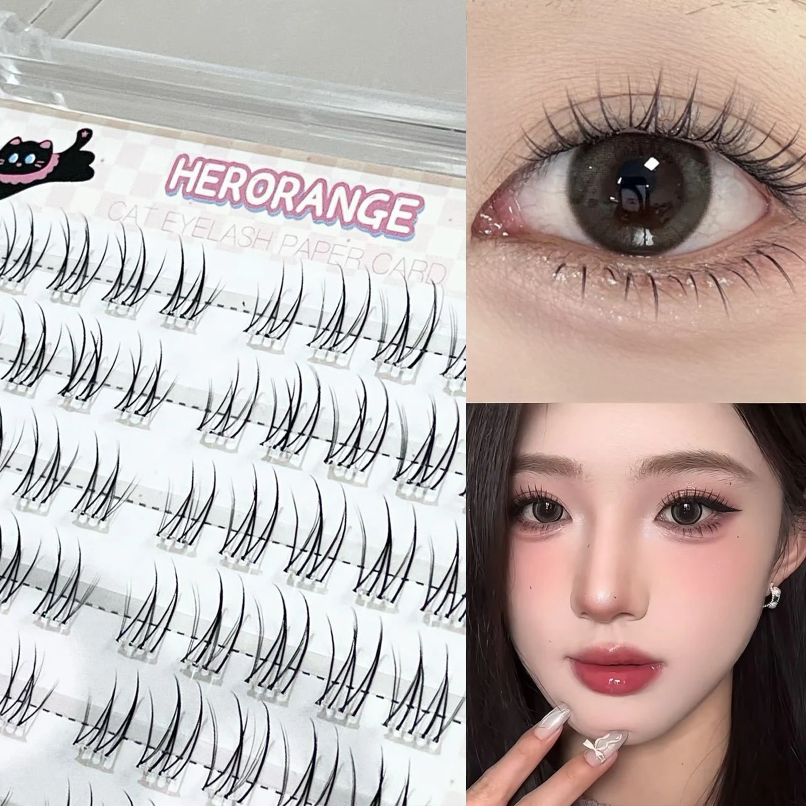 Densely Seamless Girl Group False Eyelashes Wispy Fluffy Manga Eyelash Extension Perfect For Girls Night Out Eye Makeup Tools