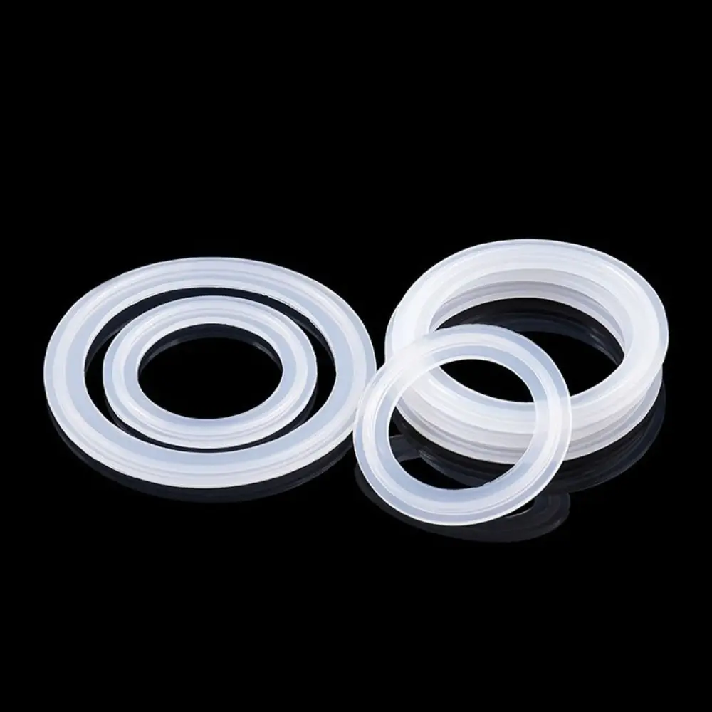 Durable Silicone Tri Clamp Gasket Transparent High Temperature Resistant Silicone Gasket Food Grade Sanitary Ferrule Seal