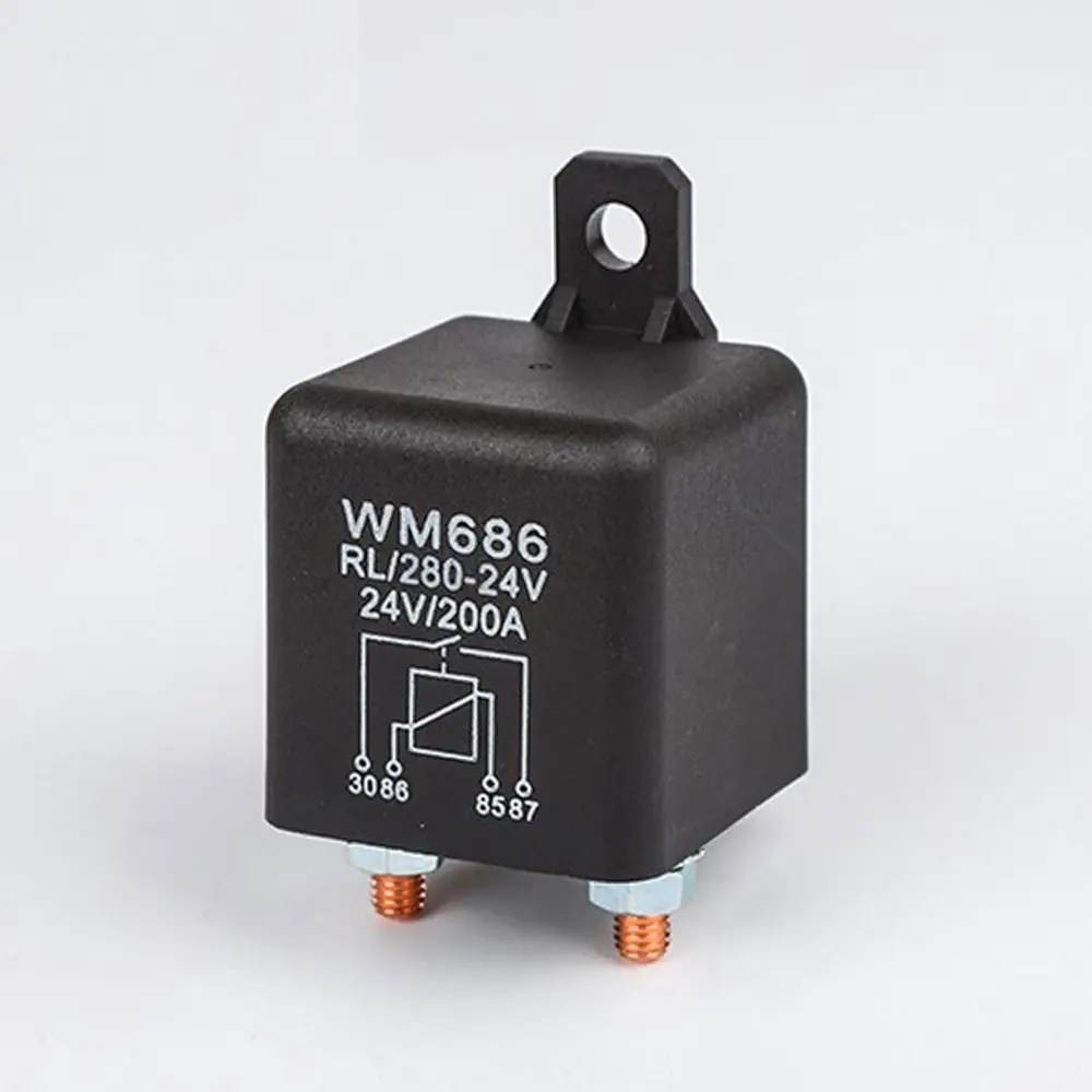 Silver Alloy Contacts High Current Power Switch Car Relay 200A 100A Starting Relay 12V 24V