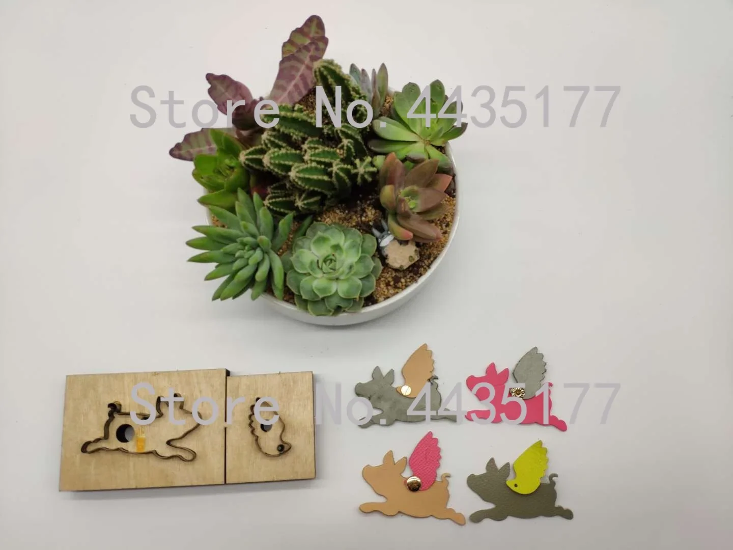 Japan Steel Blade Rule Die Cut Steel Punch Pig with Wings Cutting Mold Wood Dies for Leather Cutter for Leather Crafts 70x55mm