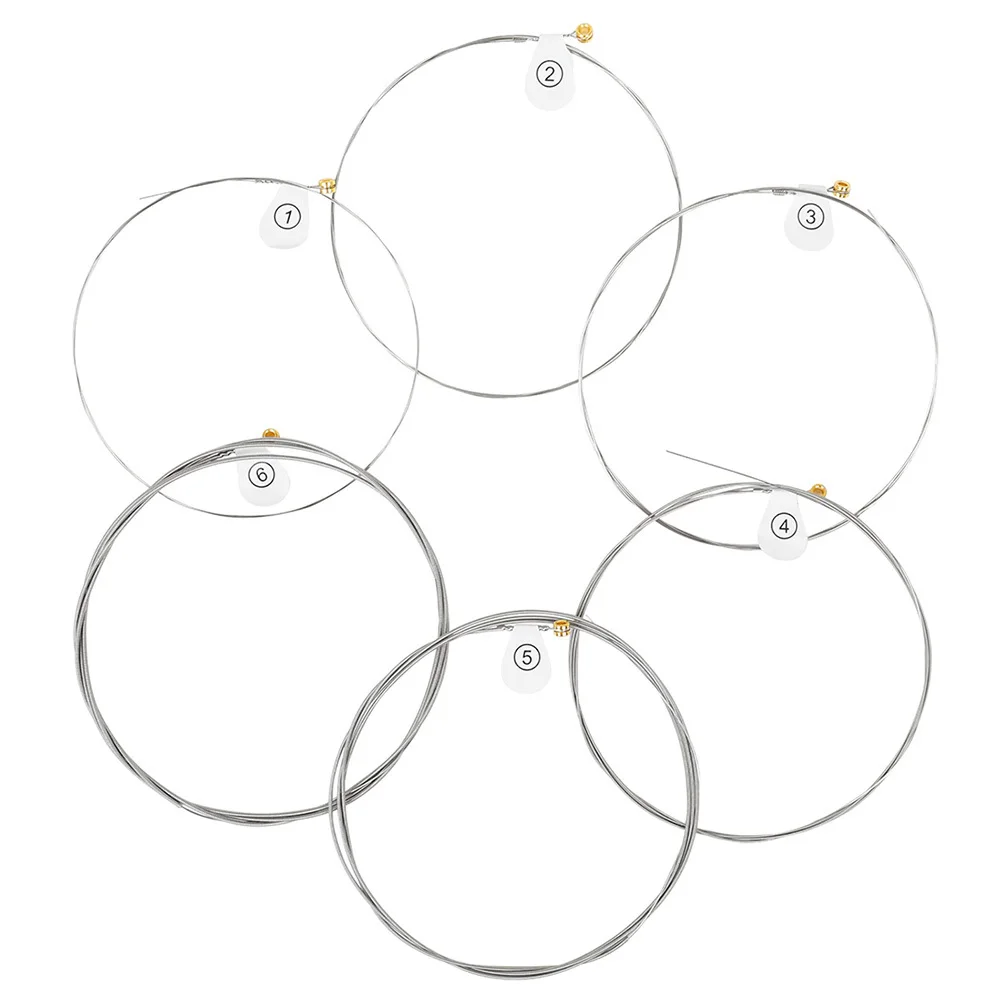

6pcs Acoustic Guitar Strings Replacement Folk Metal String Universal For Folk Guitar Durable Music Instrument Accessories