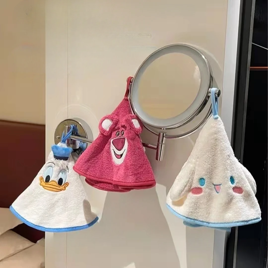 Kawaii Handkerchief Hanging Hand Towel Cute Cartoon Kitchen Bathroom Hand Towel Decoration Kids Towels Washcloth