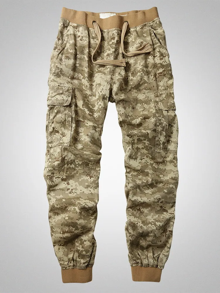 

Тяжелые американские ретро пустынные камуфляжные брюки с несколькими кетами, свободные повседневные уличные военные брюки для спецодежды