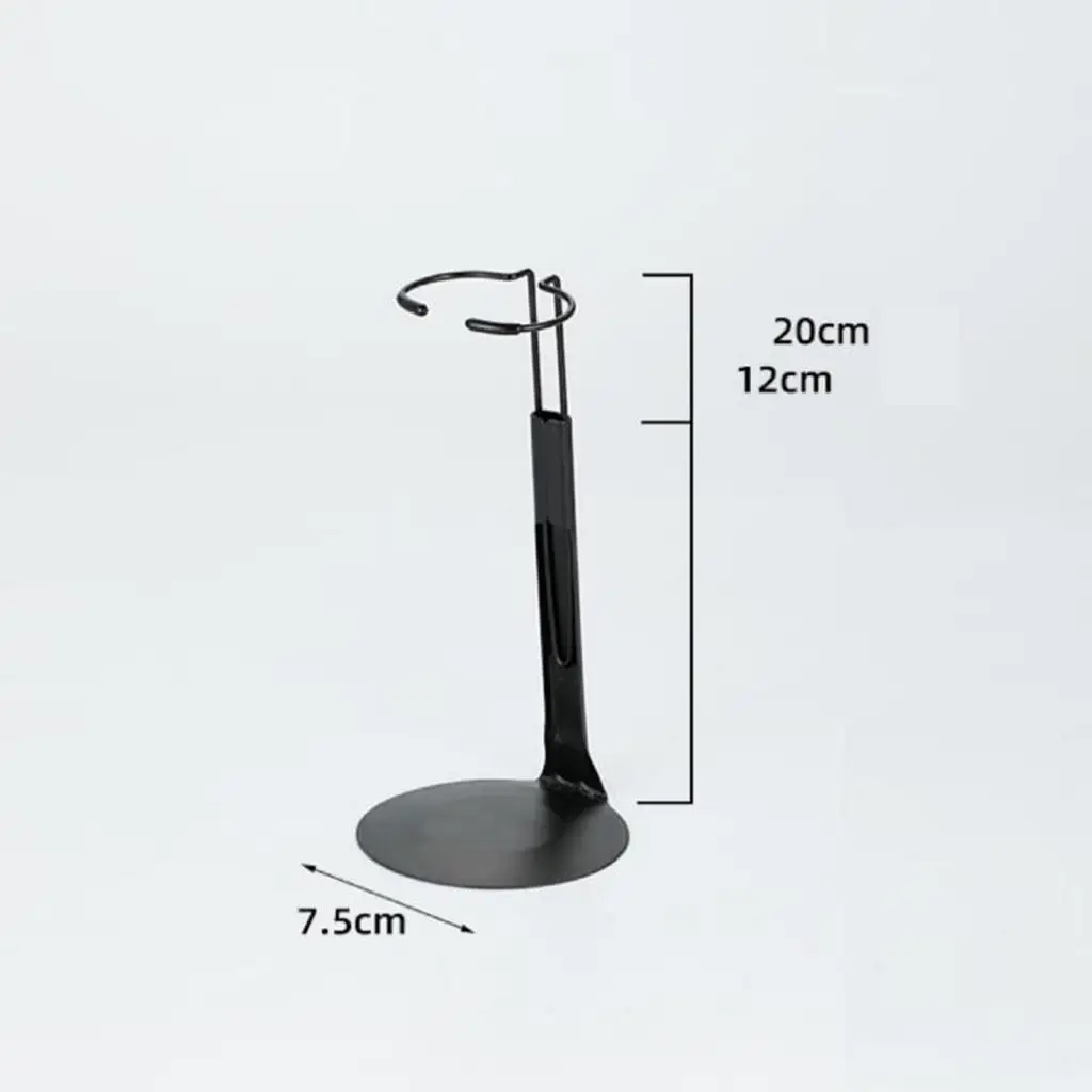 1/6 Scale Action Figure Stand U-Type+Ring-Type Black Color Metal Made Alloy Doll Display Holder Assembly Action Figure Display