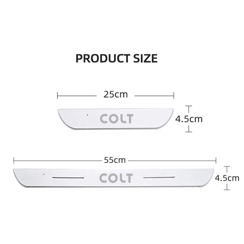 Acrylic LED Car Front Rear Door Sill Light for Mitsubishi COLT USB Charging Welcome Pedal Plate Lamp Interior Decoration