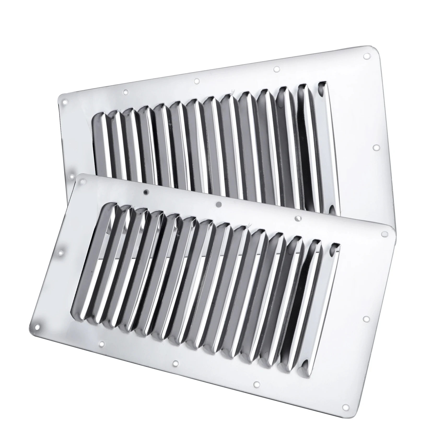 2 pieces stainless steel air vent grille wall ducting cover ventilation louvre 5*9 inches