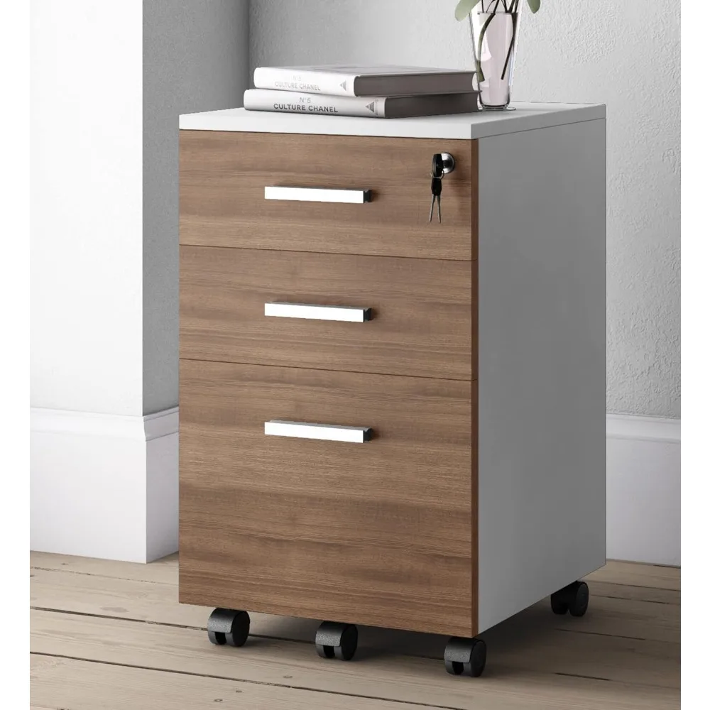 

for Home and Office - 3 Drawer File Cabinet with Wheels for A4 Sized Letters/Documents, Legal Sized Documents