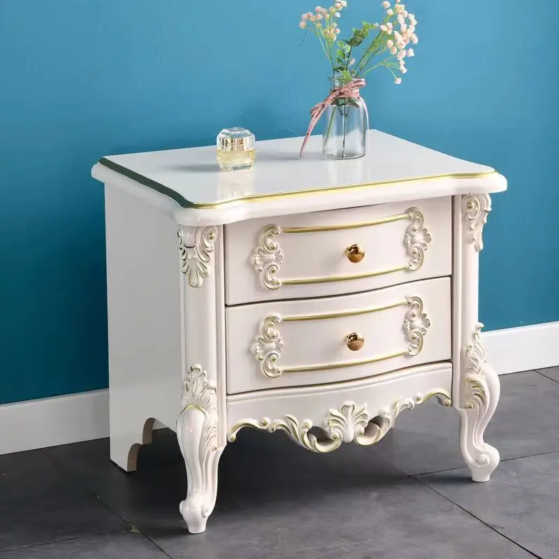 Mesa de cabeceira de armazenamento branco decoração organizador nordic quarto cabeceira gavetas luxo armários mesa noche móveis salão beleza