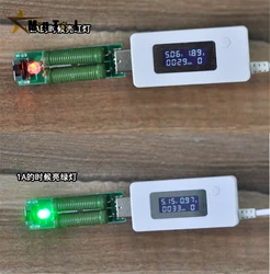 Resistenza Usb carico elettronico DC con interruttore regolabile 3 corrente 5 v1a/2A capacità della batteria Tester di resistenza allo scarico della tensione