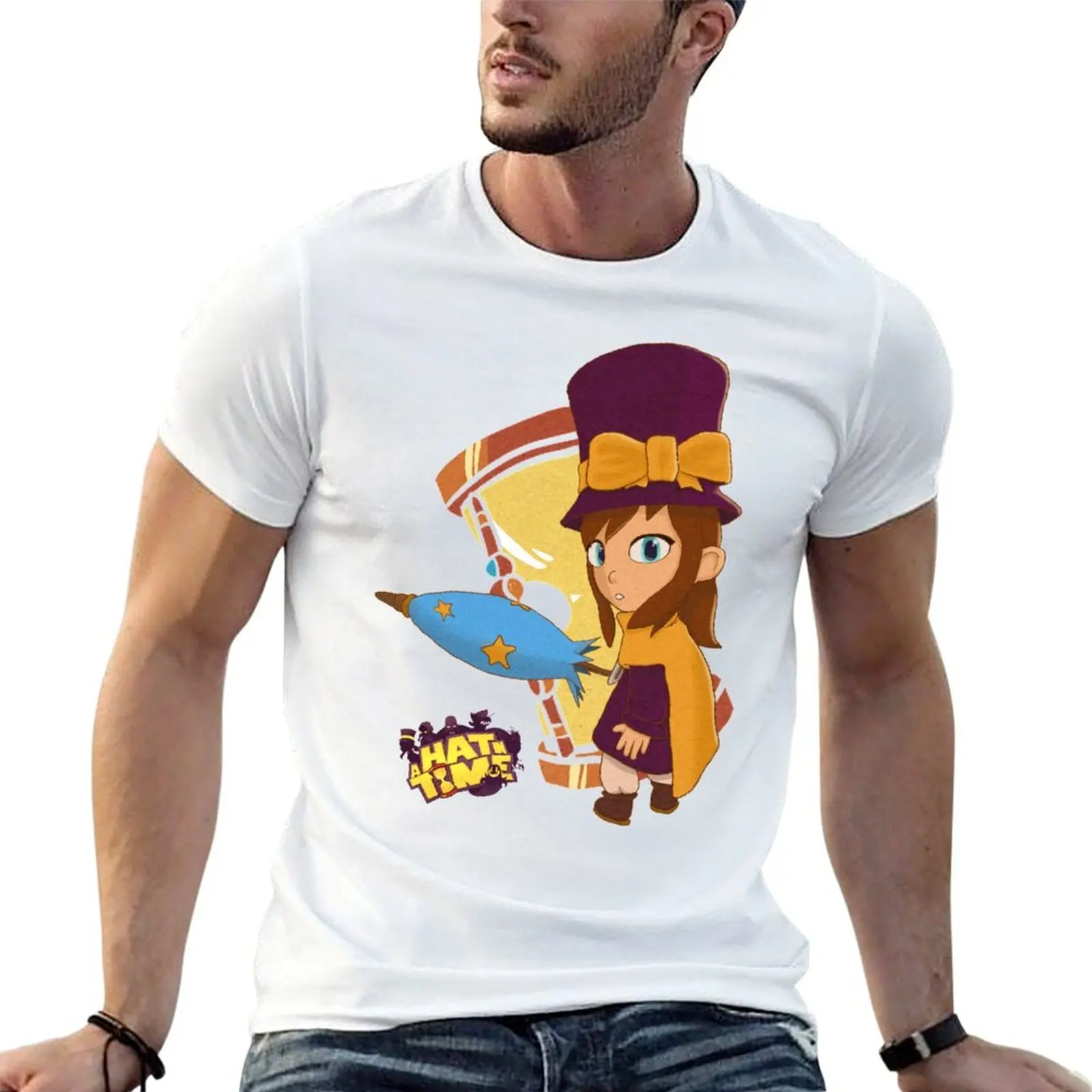 

A Hat in Time: Hat Kid! (Color) T-Shirt man t shirt heavy cotton anime t shirts for man graphic t shirts for man T-shirt