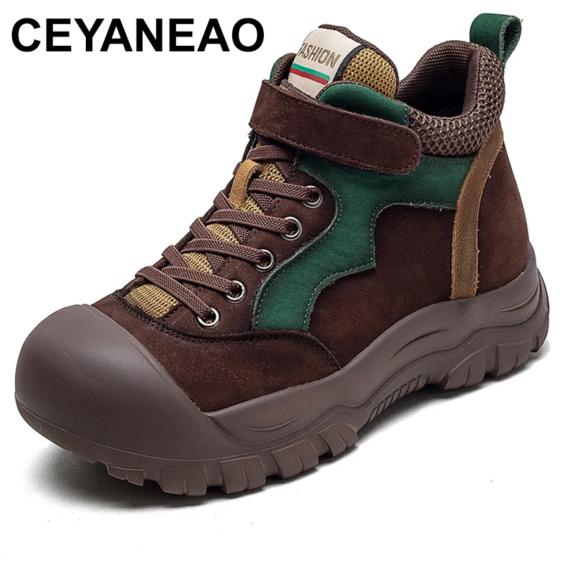 

Leather Loafers High Brand Spring Comfy Ankle Booties Ergonomic Shoes Autumn Ethnic Women Flats