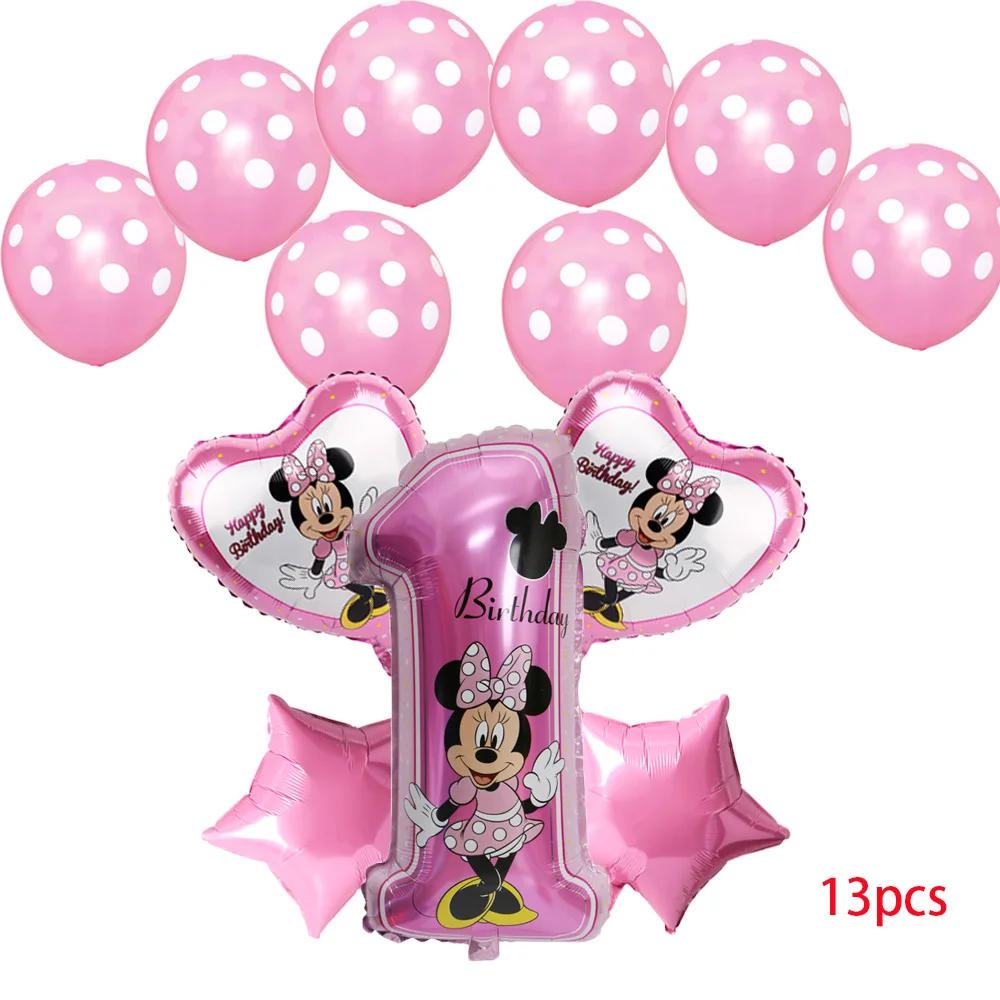 disney minnie 1 year old girl birthday decoration diy birthday balloon decoration baby shower decoration birthday balloon