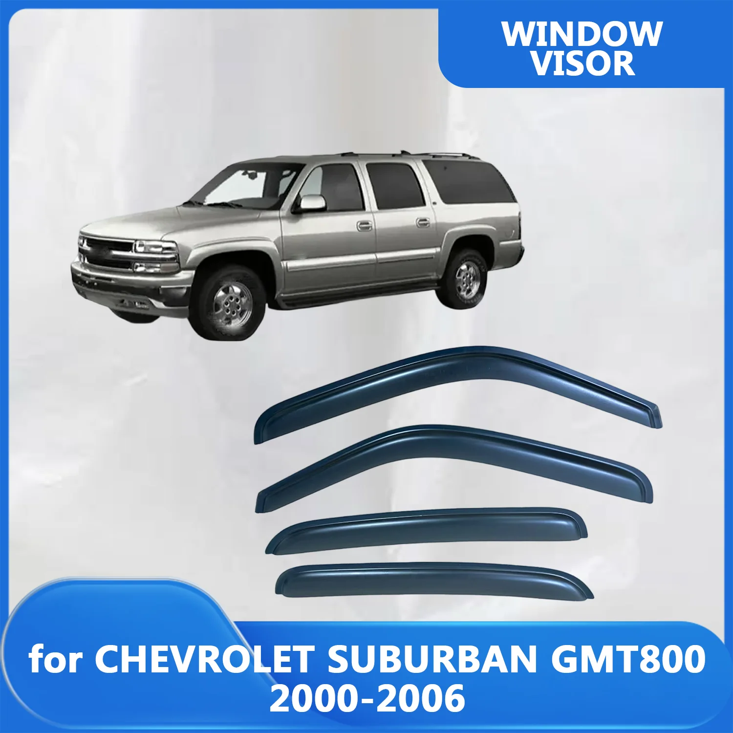 

Window Visor for CHEVROLET SUBURBAN GMT800 2000 2001 2002 2003 2004 2005 2006 Wind Deflectors Rain Guards Door Visor Vent Shades