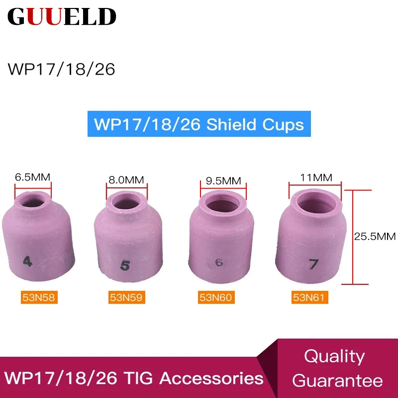 

Plastic Welding Nozzle 10pcs 53N Series TIG Welding Ceramic Cup Nozzle For WP-9/20/22/24/25 Torch Welding